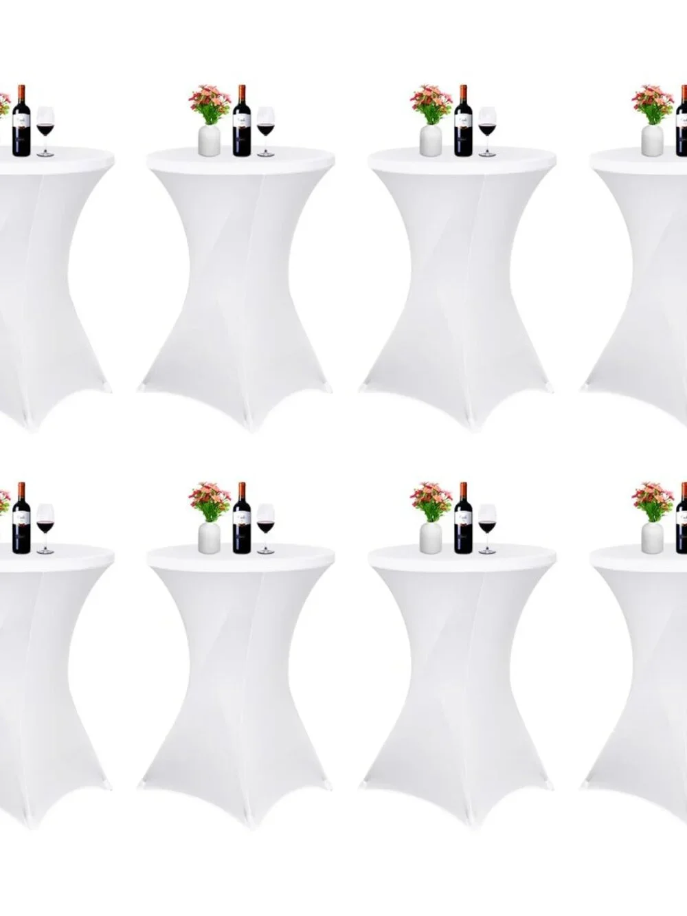 8 Pack Spandex Cocktail Table Covers 32